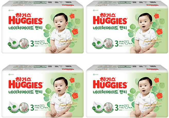 하기스 24년형 네이처팬티 3단계 공용 52매 4개