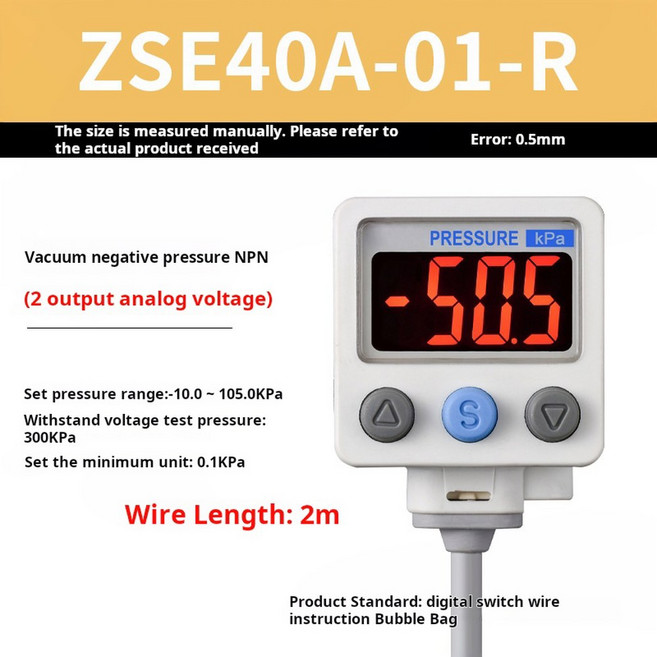고정밀 디지털 압력 스위치 ISE30A-01-N-L ZSE30A -01-P-L 40A-01-T 자리 게이지, ZSE40A-01-R, 11 ZSE40A-01-R
