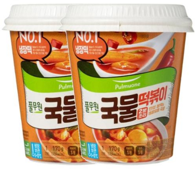 2분조리 국물떡볶이 풀무원, 2개, 340g
