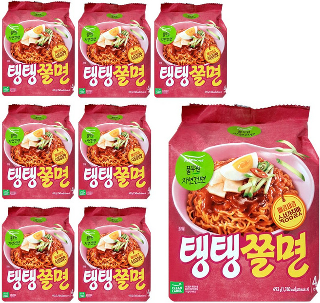 풀무원 탱탱쫄면 123g, 32개