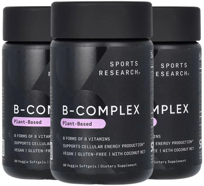 스포츠리서치 B-복합체 식물성 성분 베지 소프트젤 60 정, 3개, 60정 - 쿠팡