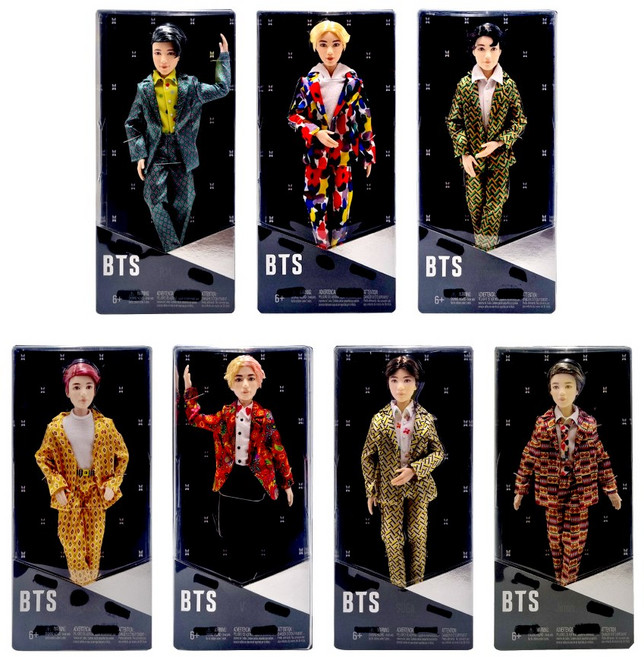 [정품] BTS 방탄소년단 피규어 인형 7종세트 정국 지민 슈가 제이홉 RM 뷔 진 굿즈 선물용, 7세트