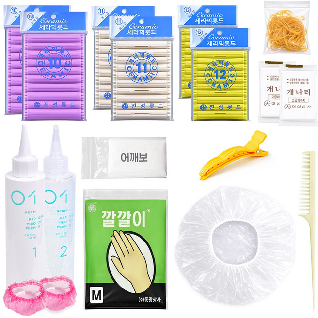 오라이브 할머니펌 셀프 파마 세트 10 11 12호 2개씩, 1세트, 혼합