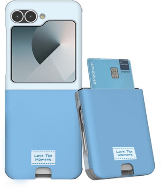 갤럭시Z플립 6 투톤 라벨 모먼트 카드 하드 폰케이스 맥세이프 호환