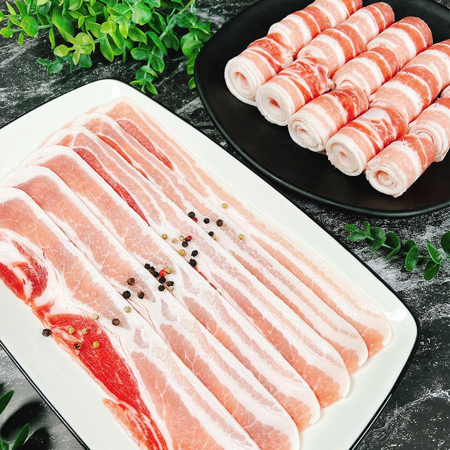 천지푸드 옛날 냉삼 대패 삼겹살, 2개, 500g