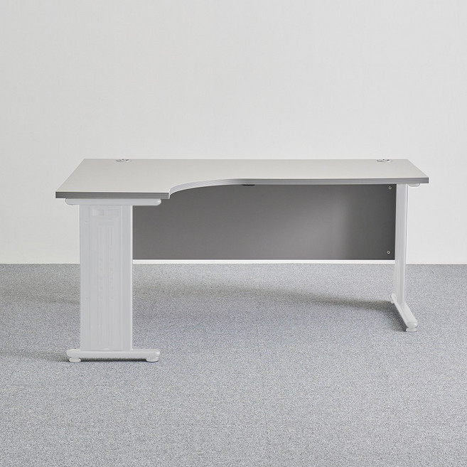 NEW 퍼즐 ㄱ자 사무용책상 1400 1600 1800 사무용 고급 사무실가구 화이트프레임, 좌형 화이트프레임:그레이