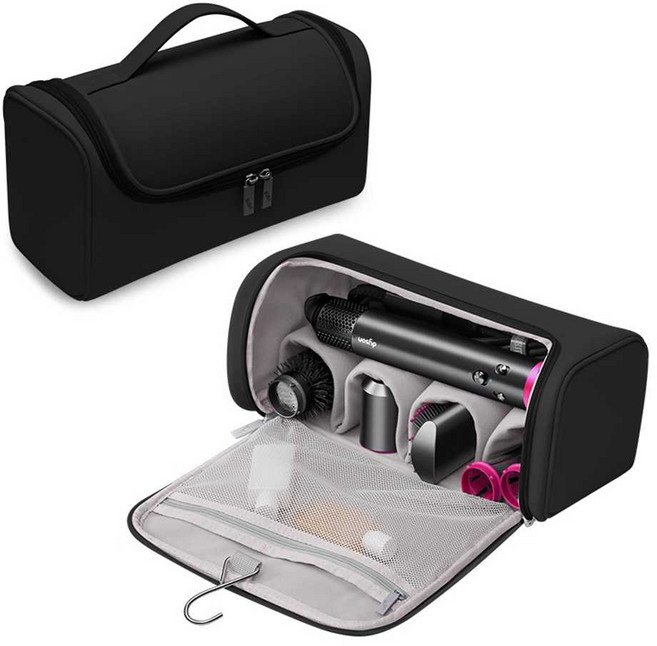 헤어 드라이어 보관 가방 파우치 "헤어스타일러 및 에어컬링 전용보관" 오후3시이전 주문건 당일발송, 1개, 블랙