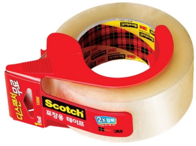 3M 스카치 포장용 테이프 3615C 48mmx100m 투명 디스펜서 포함