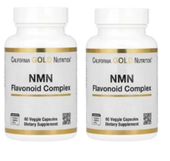 1+1 캘리포니아 골드 뉴트리션 NMN 플라보노이드 복합체 아피제닌 퀘르세틴 베지 캡슐 60정, 2개 - 쿠팡