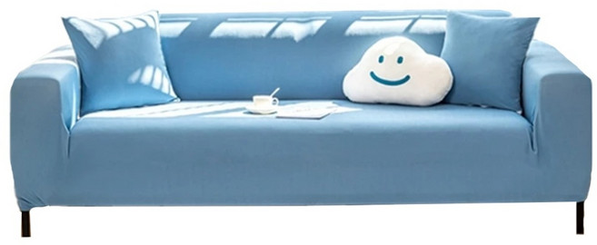 涼感新科技彈力冰絲沙發套全包式, 寧靜藍, 1個