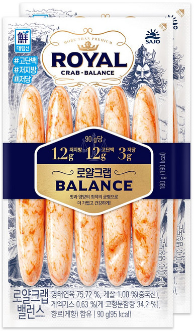 [보금푸드] 사조대림 로얄크랩 밸런스, 180g, 7세트