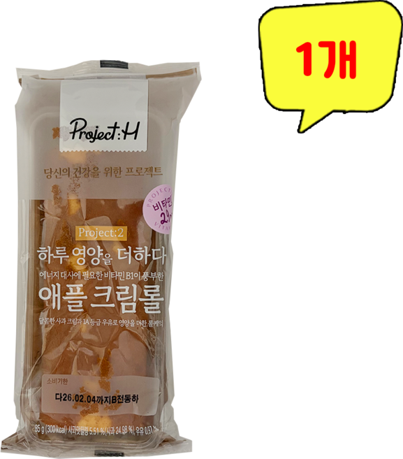 삼립 애플 크림롤, 1개, 85g