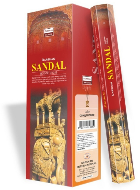 다르샨 인센스스틱 6팩 세트 120개입, 샌달