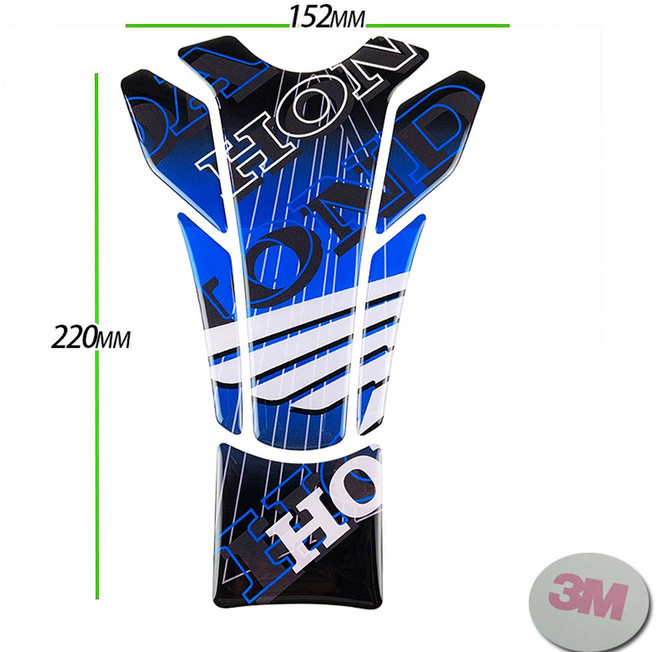 3D 오토바이 탱크 스티커 750 CBR HORNET VFR NC750X VT 수호자 액세서리 NT1100 패드 SHADOW CB 800 600 데칼, [10] 파란, 1개