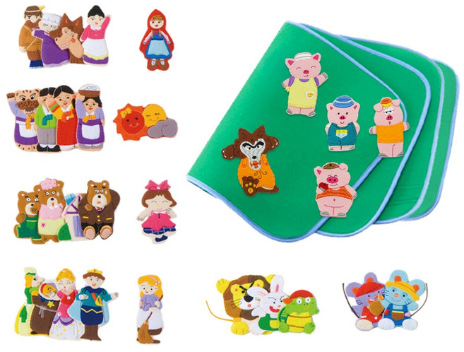 MC12113 인기동화세트 토독 손가락인형 6종과 융판놀이책 세트
