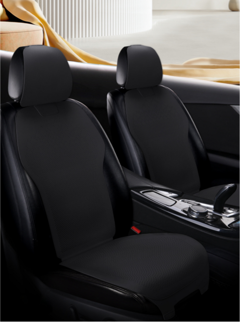 진루이 차량용 통풍 시트 사계절 방석 여름 시원한 자동차 시트커버, 1개, 블랙