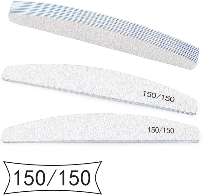 10 개/몫 네일 믹스 컬러 80/100/150/180/240 그릿 전문 사포 큐티클 리무버 버퍼 매니큐어 도구 세트, 05 Blue-10pcs-150-150