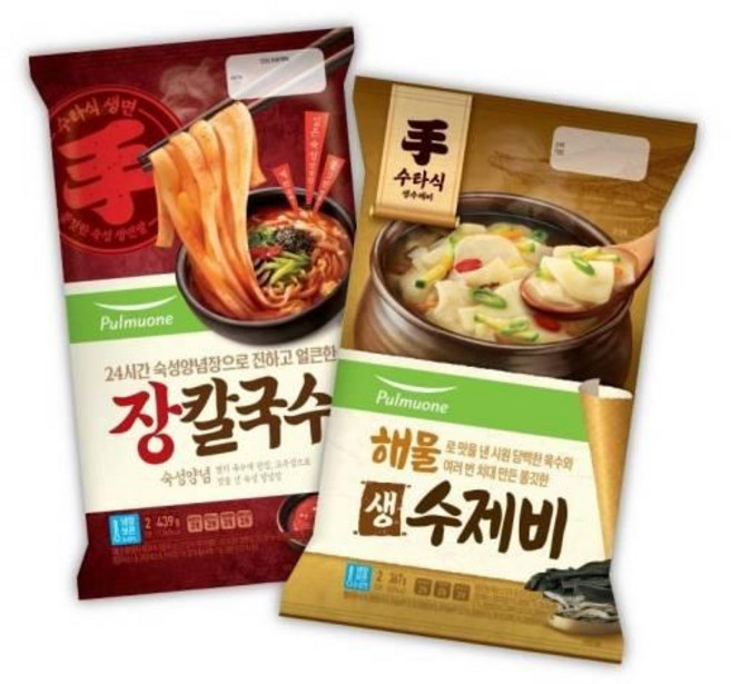 풀무원식품 장칼국수+해물수제비 각각 1봉, 3개