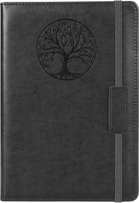 스페셜라이프 A5 심플 가죽 다이어리, 블랙