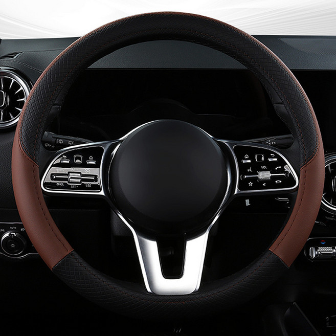 아망디에 논슬립 핸들커버 프리미엄 재질, 다크브라운