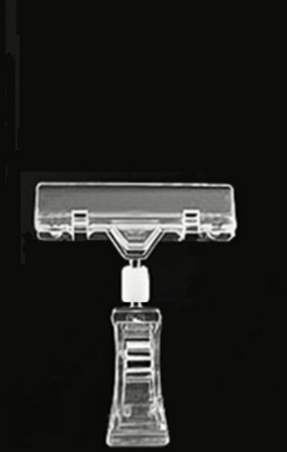 양쪽투명집게 1개 메모클립 POP꽂이 TQ711