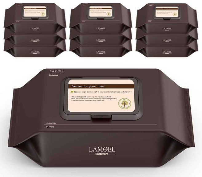 라모엘 두꺼운 물티슈 드코코 아기물티슈 10팩, 10개