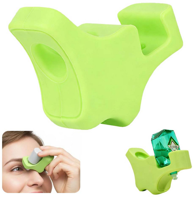 루베이 안약 점안 보조기 안정적인 받침 정확한 위치 결정 일상/눈보호/어르신, 녹색, 1개