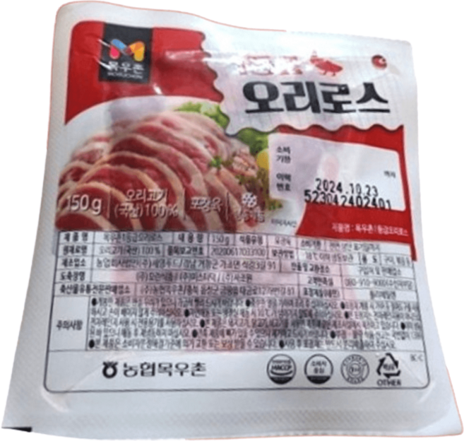 목우촌 국내산 오리 로스, 150g x 14팩
