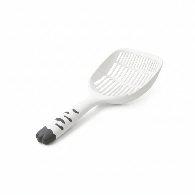 퍼셀론 고양이 화장실 스쿱 모래삽, 화이트, 1개