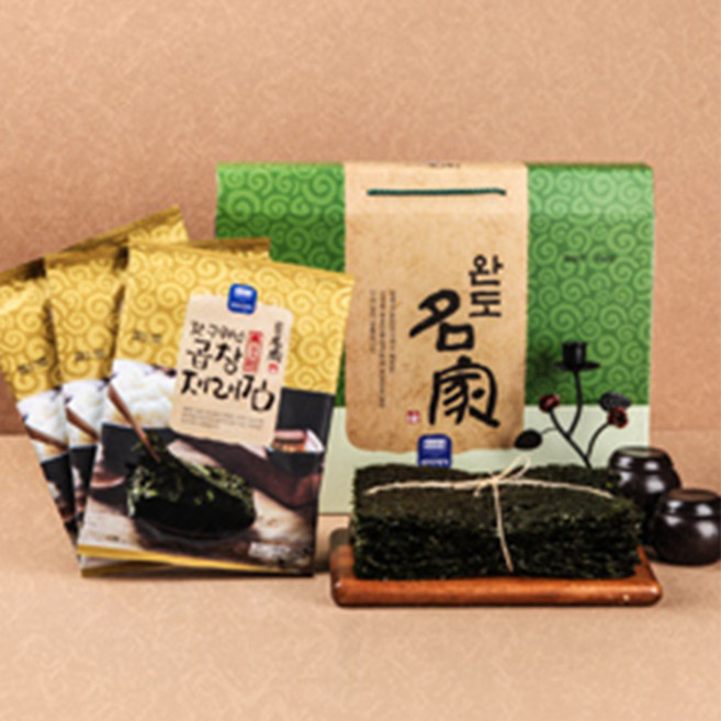 [완도명가] 갓구워낸곱창재래김(무조미)선물세트 1호, 단일속성