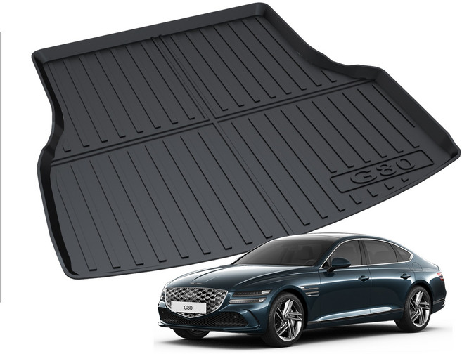 리얼핏 제네시스 G80 페이스리프트(24년~25년) 3D 논슬립 트렁크매트 [호환]