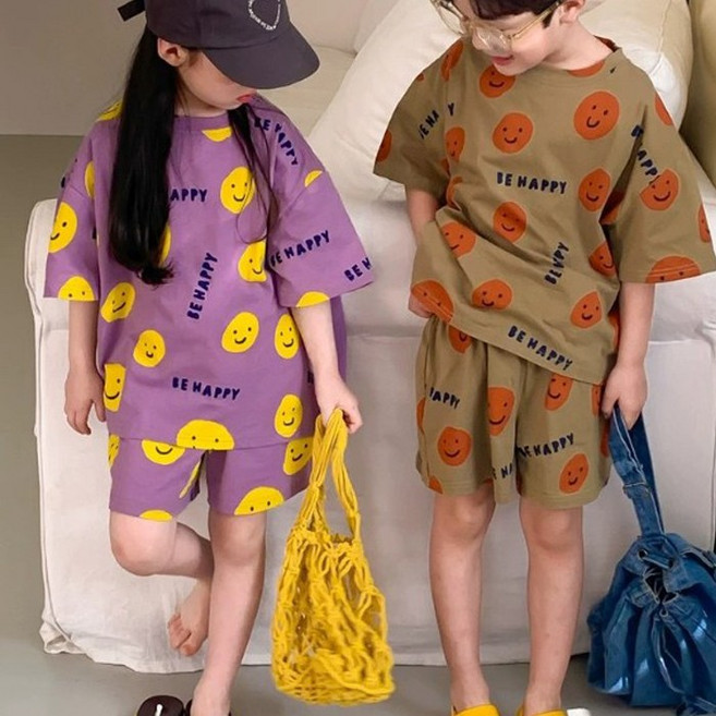 [앙디] O상하복 비해피 (OC161) (반팔티+반바지) 남아여아 아동복