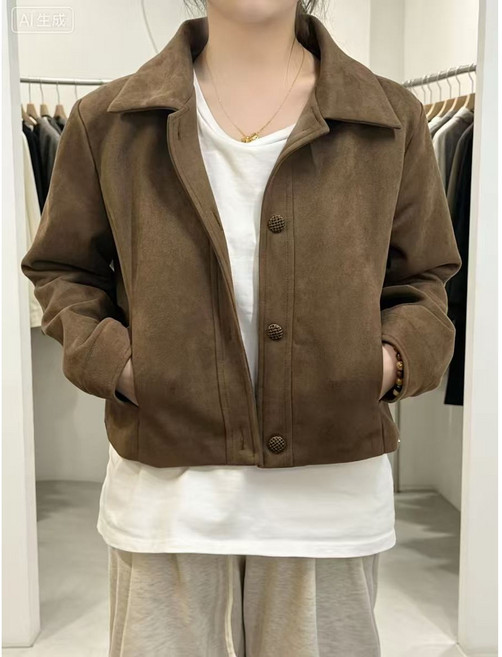 여성 봄 가을 이레인 캐줄얼 스림핏 패션 하프 코트 재킷