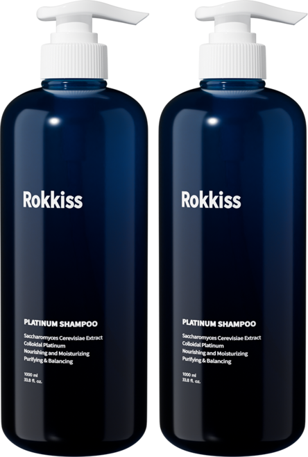 록키스 플래티늄 약산성 샴푸, 1L, 2개