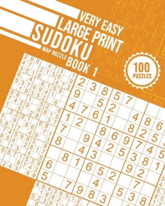 (영문도서) Very Easy Large Print Sudoku Book 1 Paperback, Jean Bisson, English, 9781990498008