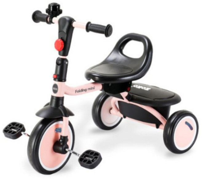 조코 폴딩 미니 유아 세발자전거 아기 자전거 (3세~), 블랙, 1개