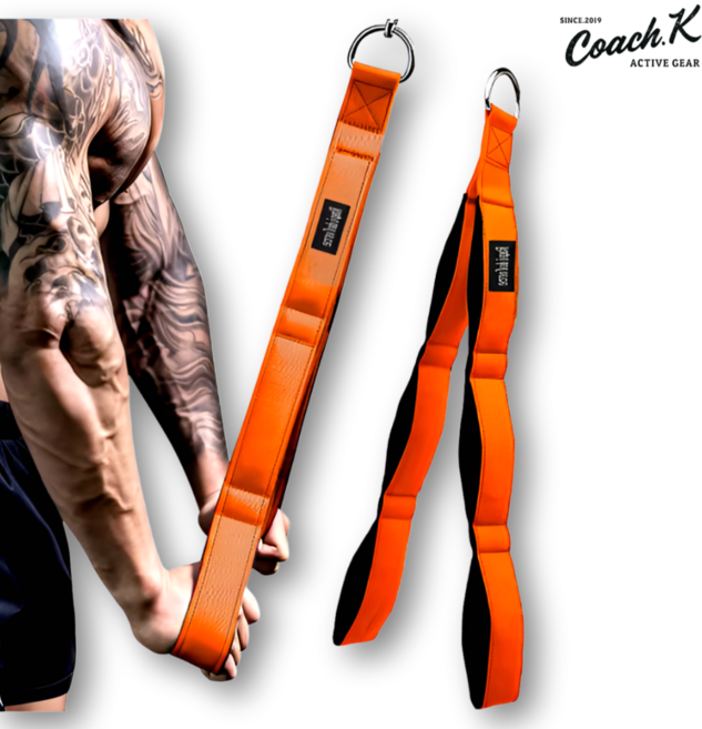 코치케이 삼두 로프 트라이셉스 로프 헬스 케이블 스트랩 로프바 홈쇼핑 추천상품, 1개, 코랄 오랜지