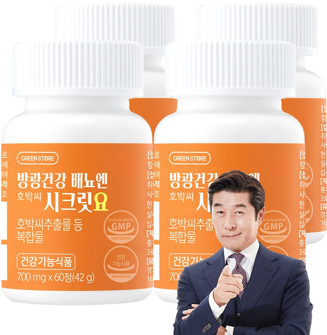 그린스토어 방광건강 배뇨엔 호박씨 시크릿요, 60정, 4개