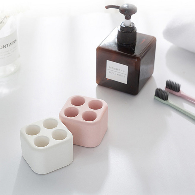 욕실 화장실 규조토 칫솔 면도기 꽂이 걸이 거치대 홀더, 비비안 칫솔꽂이 4구, 비비안 칫솔꽂이 4구, 1개