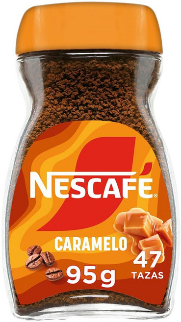 스페인 네스카페 NESCAFE Instant coffee with caramel 카라멜 인스턴트 커피, 4개, 95g