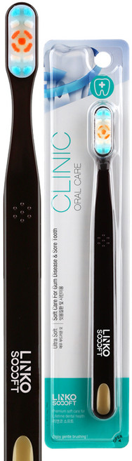 리앤코 소프트 클리닉 시린이용 부드러운 저자극 칫솔 (다크브라운), 1개, 1개입