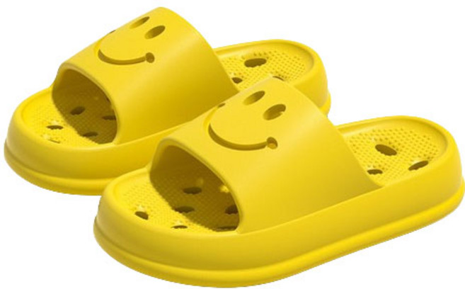 유아 욕실화 아동용 물빠짐 EVA 슬리퍼 화장실 미끄럼방지 키즈 남아 여아, 옐로우, 1개