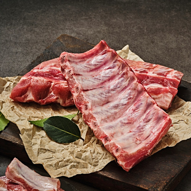 누리푸드 뜯어먹는 재미가 있는 쪽갈비 바베큐 등갈비 캠핑 구이용, 1개, 바베큐용 등갈비 1kg