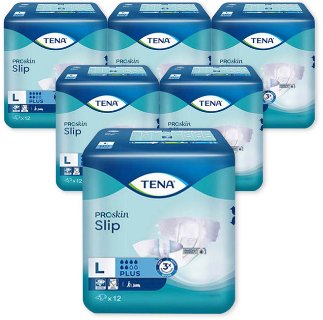 테나 플러스 특대형 12매 6팩 성인용기저귀 장시간 안심패드, 12개입, 6개