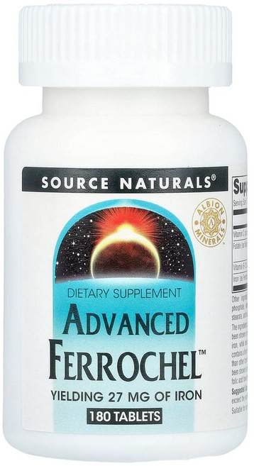 소스내추럴스 철분 페로첼 180정 아이언 엽산 비타민C B12 Ferrochel, 120g, 1개