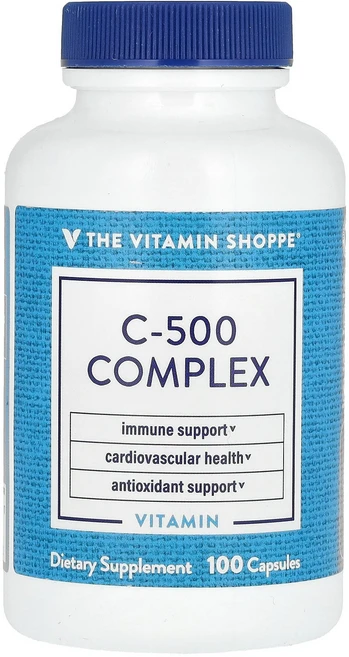 The Vitamin Shoppe C-500 복합체 캡슐 100정 Shoppe (더 비타민 샵), 1개 - 쿠팡