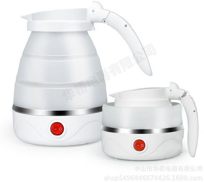 折疊熱水壺 旅行便攜式快煮壺, 1個, 折疊電熱水壺(手柄可折疊)