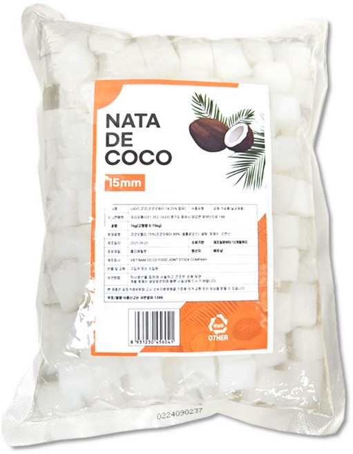 코코넛젤리 빙수용 15mm, 1kg, 1개