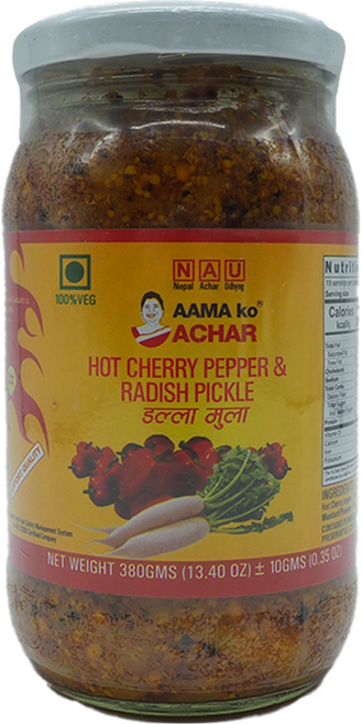 AAMA KO ACHAR HOT CHERRY PEPPER & RADISH PICKLE 380G 1개
