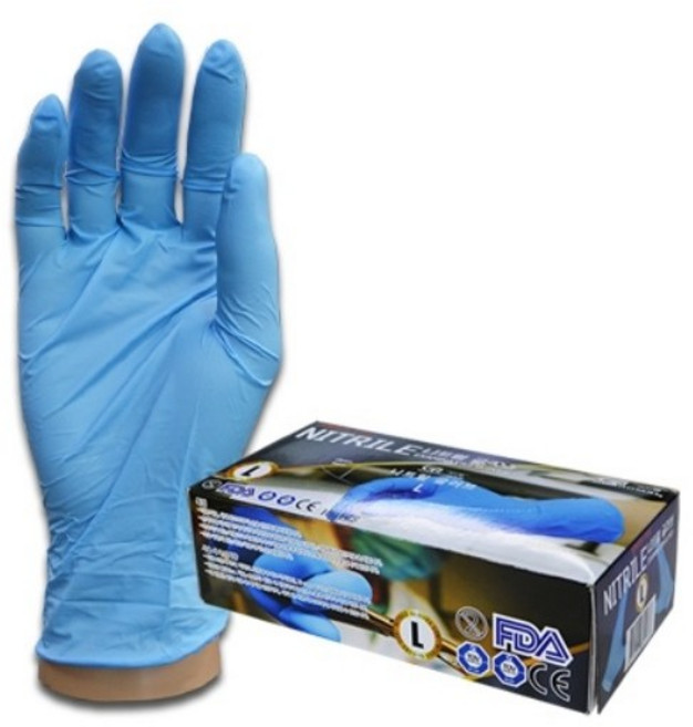 INVEN* 인벤 고급 니트릴 파우더프리 (블루) 글러브(주방용 수술 미용 의료용 병원 안전 요리 무분말)말레이시아, 1개
